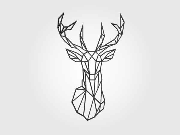Le Trophée Cerf - grand modèle - noir