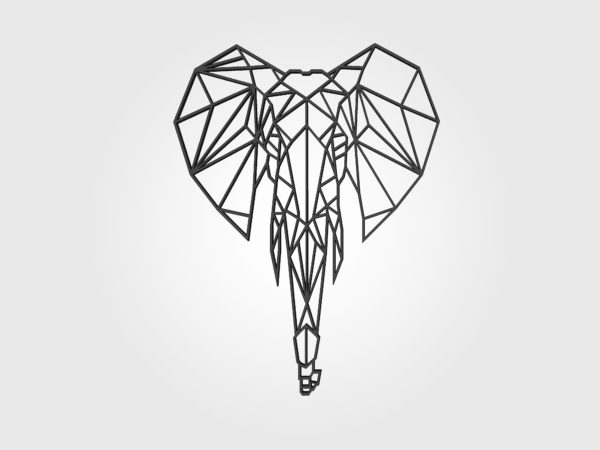 Le Trophée Eléphant - petit modèle - noir