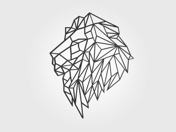 Le Trophée Lion - noir