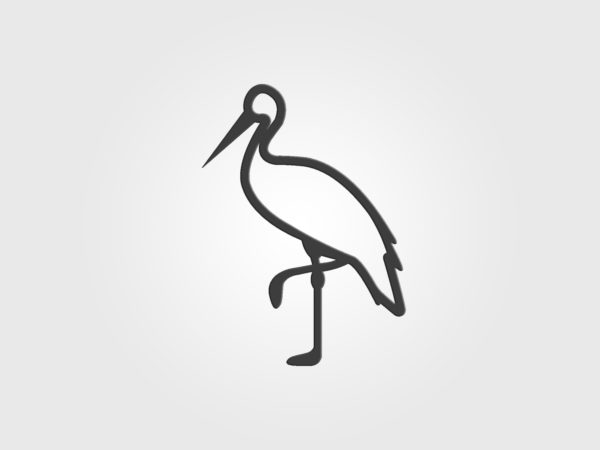 Le Sujet Cigogne vide - petit modèle