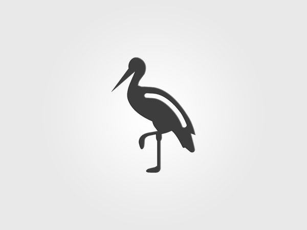 Le Sujet Cigogne - petit modèle - plein