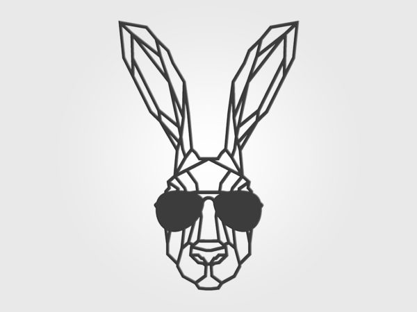 Le Trophée lapin B.I.B - Bunny In Black - grand modèle - noir