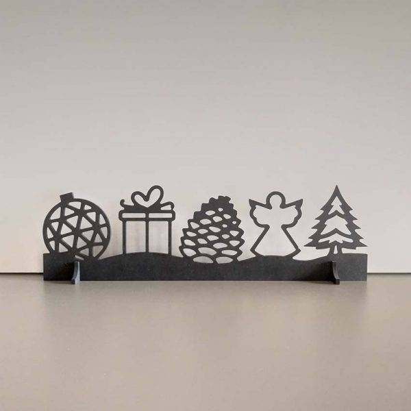 Le Chemin de table - Pomme de pin - noir