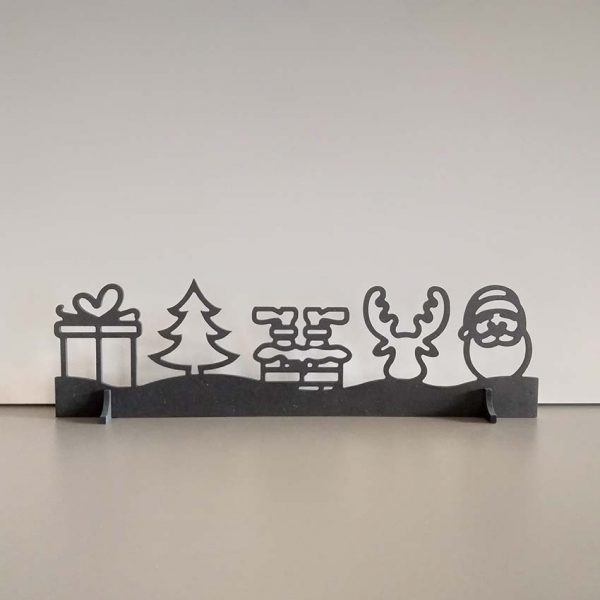 Le Chemin de table - Père Noël - noir
