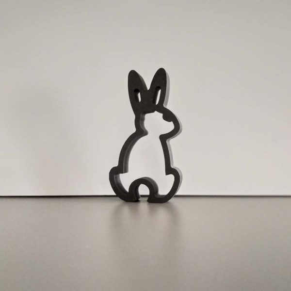 Le Sujet Lapin - vide - à poser - noir